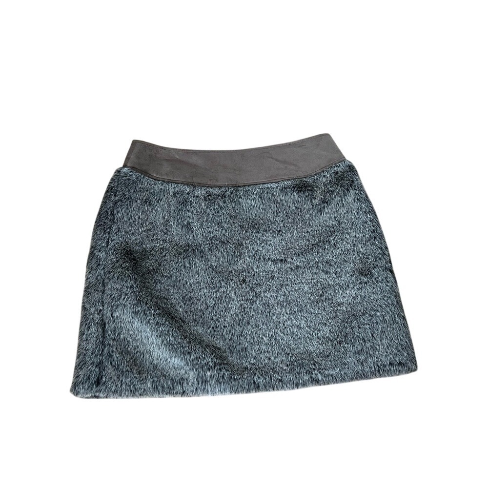 NWT J.McLaughlin‎ Bree faux fur skirt fox in brown solid
